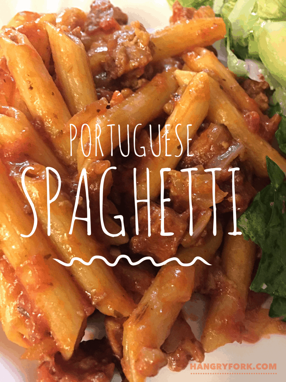 Portuguese Spaghetti - Linguica Sausage Pasta - Hangry Fork