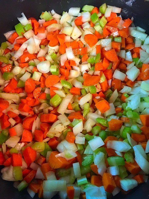 Saute Onions Carrots & Celery