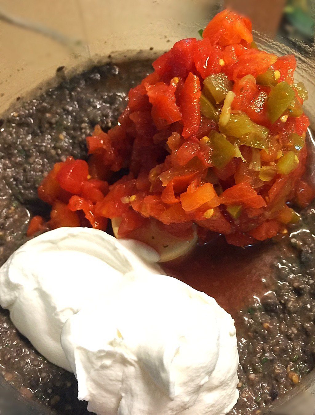 Black Bean Dip Rotel Sour Cream