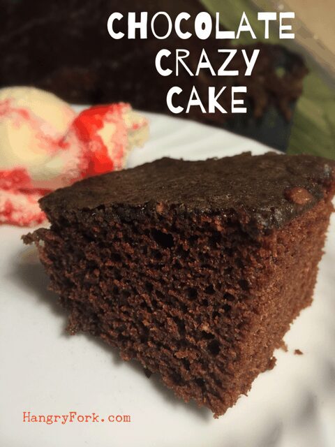 Chocolate Crazy Cake (no eggs, no butter, no milk) - Thrifty Frugal Mom