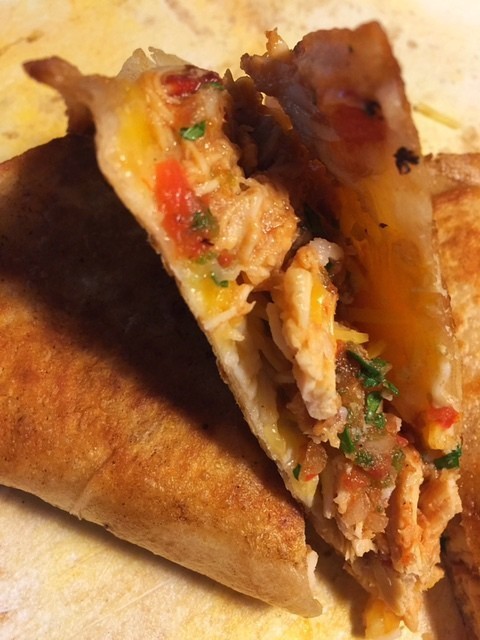 Leftover BBQ Chicken Mexican Quesadillas