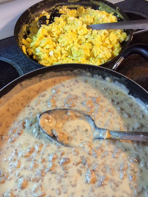 Scrambled Eggs Sausage Gravy