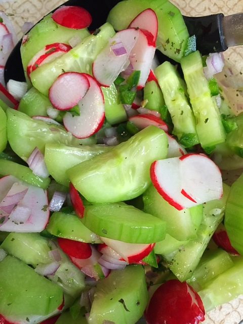 Thai Cucumber Salad with Radishes
