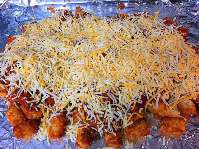 Chili Cheese Tater Tot Casserole