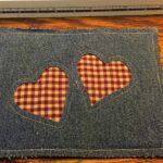 Homemade Potholder with Hearts