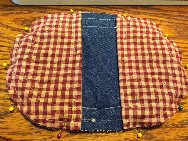 ASD Living Vintage Draper Denim Potholder and Oven Mitt Set