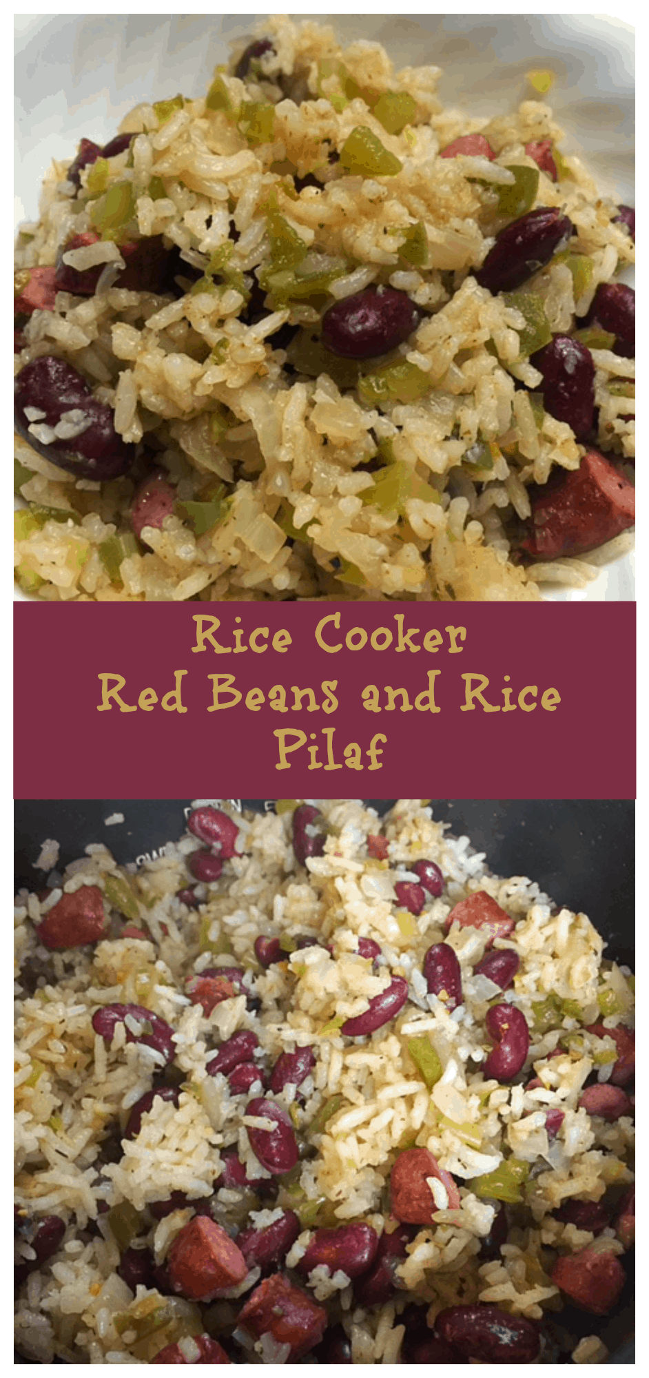 Rice Cooker Cajun Red Beans and Rice Pilaf