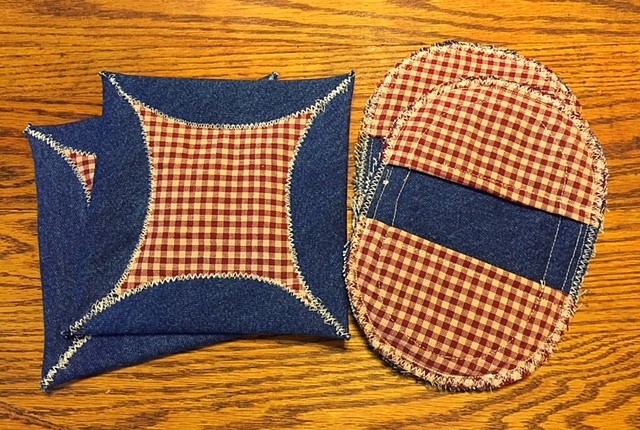 Creating my way to Success: Pot holders from jeans pockets - a tutorial