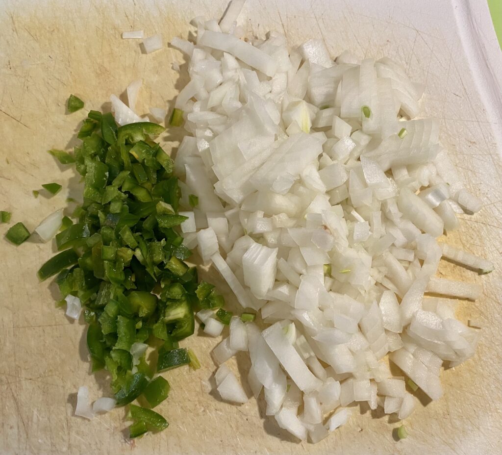 chopped onion jalapeno keto breakfast hash