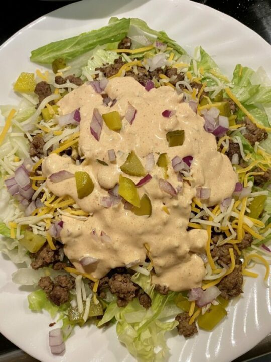 Cropped Big Mac Keto Salad Recipe