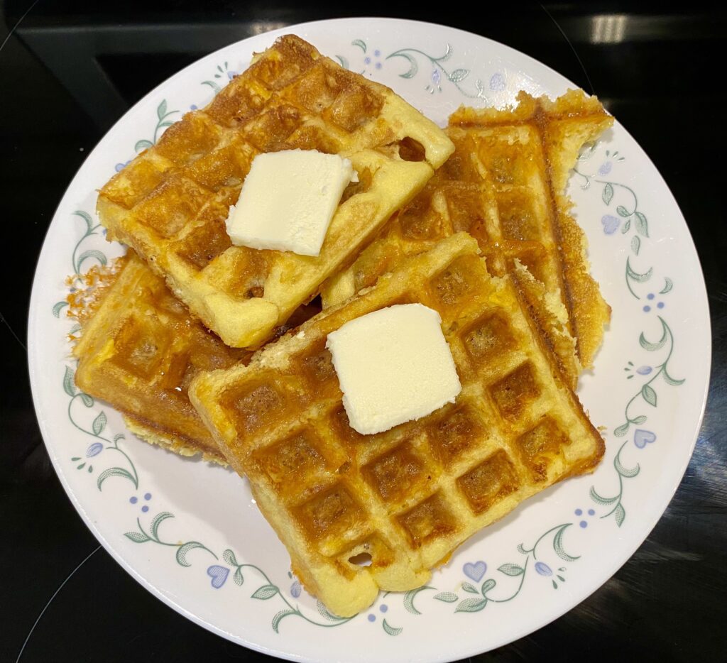 Low Carb Cream Cheese Waffles Butter