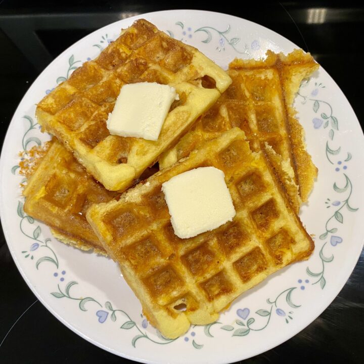 Low Carb Cream Cheese Waffles Butter