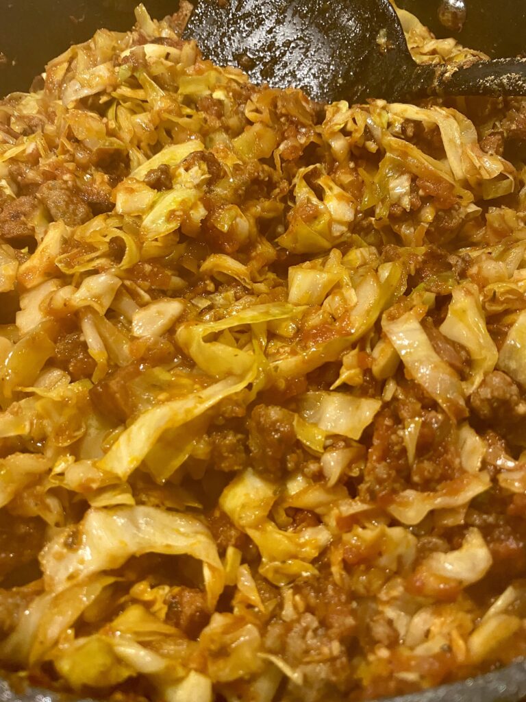 low carb spaghetti sauce cabbage noodles