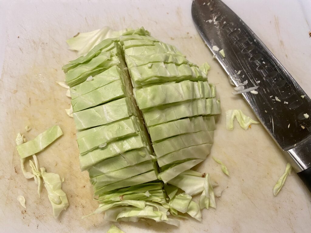 Chopped Cabbage Low Carb Sausage Soup