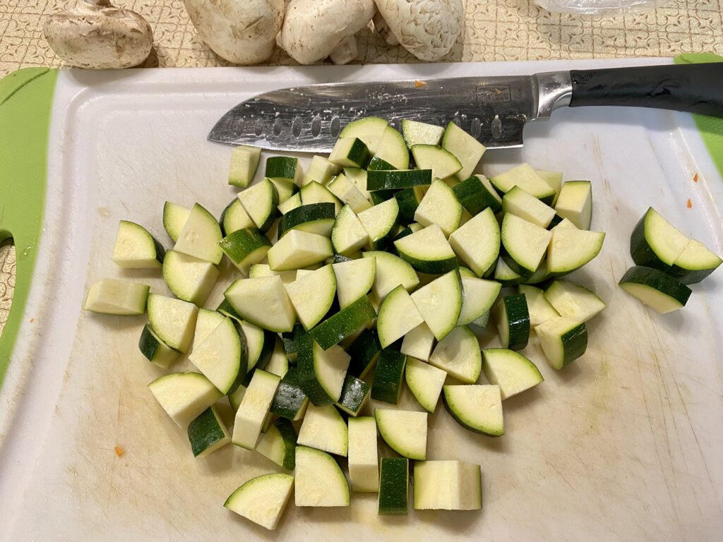 Chopped Zucchini Low Carb Creamy Sausage Soup